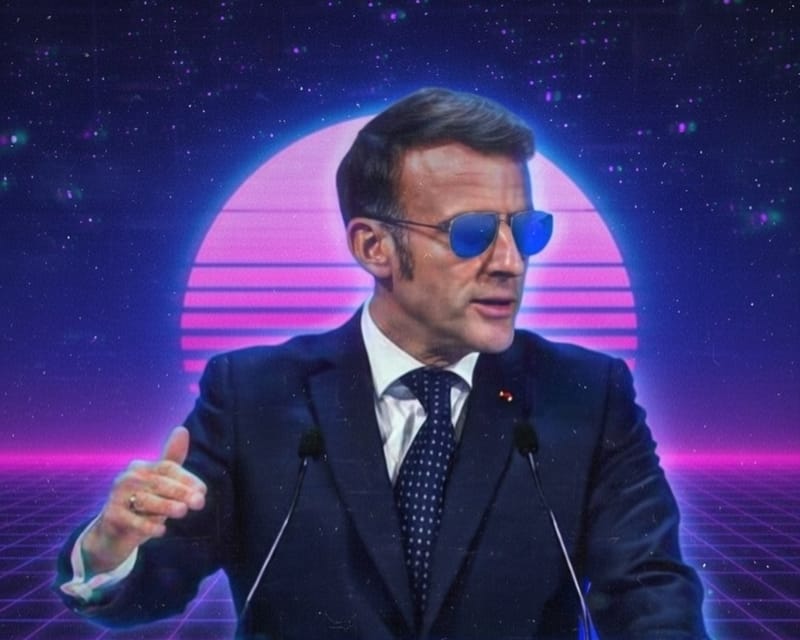 Macron solbrille meme mania er good guy brandjacking af Europa post image